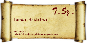 Torda Szabina névjegykártya
