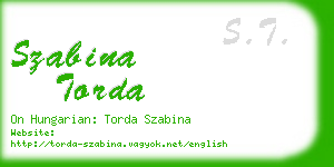 szabina torda business card